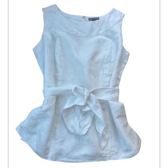 2-pc Women’s Jessica London Linen blend capris set While Size 22/20W - Picture 3 of 12